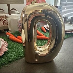 Gold Decorative Letter Sculpture